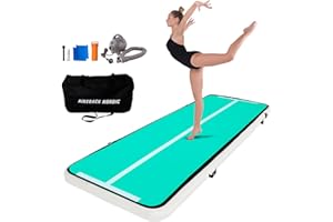 AirTrack Nordic Home Special Edition Air Track 3m/4m/5m/6m/7m/8m avec pompe à air - tapis de gym gonflable – Durable et facile à transporter Tapis de gymnastique, piste gonflable, tapis tumbling