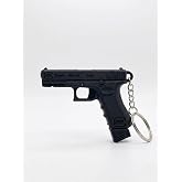 Erol Av G19 Gen 5 Minyat&uuml;r Tabanca Anahtarlık, Taktik Kılıflı ve Klipsli, Metal Halkalı, 6,5 x 5 x 1 cm