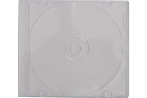 DRAGONTRADING Cajas para CD/DVD Slimline Jewel de 5,2 mm para 1 disco con bandeja transparente (paquete de 5) de la marca Dragon Trading®