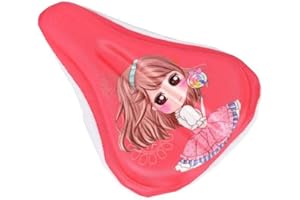 AISHEMI Soft Child Bike Saddle Gel Seat Cushion Pad Breathable Cycling Kids Bicycle Saddle Cover 9"x6" for Most Children Bicycle Tricycle Banlance Bike (Pink)