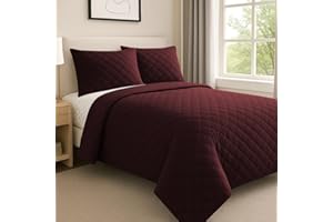 DEEP SLEEP FEEL GOOD WITH US 3 Piece Quilted Bedspreads SuperKing Size - Embossed Ultra soft 3-Layer Comforter Bed throw Blanket with Matching Pillow cases
