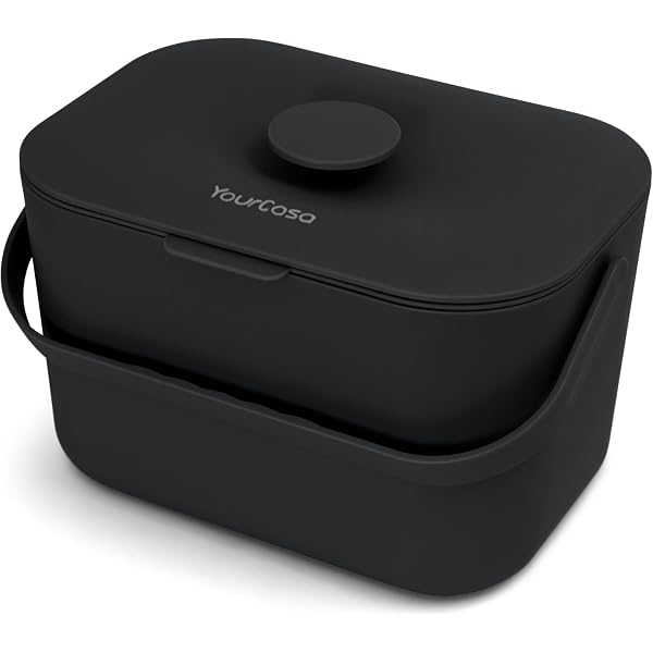 Seau à Compost Rotho Albula 3.2L - Marron - Avec Couvercle Et Anse - Plastique Recyclé - Empilable