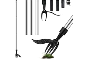 cwdvovy Desherbeur Manuel, Pas De Pliage Outil pour Desherber, Arrache Mauvaise Herbe, Outils Arrache Herbe Amovible, Root Slayer, Extracteur De Mauvaises Herbes De Jardinage pour La Maison