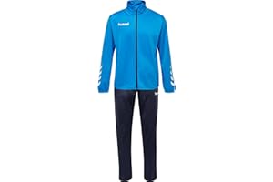 hummel Promo Poly Suit Trainingsanzug Herren - Tracksuit, Sportanzug & Freizeitanzug - 2-Teiliger Jogginganzug mit Jogginghose & Trainingsjacke - aus 100% Polyester mit Glatter Oberfläche