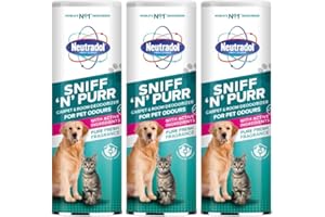 Neutradol Sniff n Purr Pet Deodoriser, Odour Neutraliser for Pet Areas, Carpet & Room Deodoriser For Pet Odours, Pure Fresh, Multipack of 3 x 525g