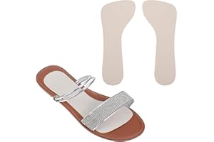 CIATBYYJ 1 paire de semelles antidérapantes pour femme, semelle intérieure autocollante pour talons hauts, semelles confortables, semelles intérieures douces pour sandales (beige, sept : 37 à 38)