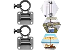 KLYNGTSK 2 PCS Fishing Umbrella Holder Aluminum Boat Rod Holder Wall Mounted Fishing Umbrella Bracket Fishing Umbrella Mount Holder Connector for Outdoor Balcony Fishing Box Parasol