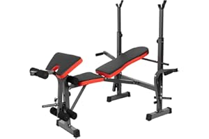 EIGFOH Banco De Musculación Multifuncional,Ejercicio En Casa Abdominales En Casa,Entrenamiento Completo Banco Musculación Plegable,Fitness En Casa,Máx 150Kg