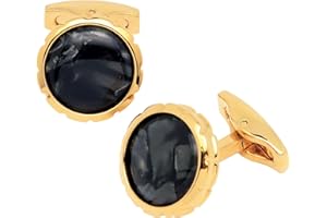Jonwo 14K Vergolden Bernstein Stein Herren Manschettenknöpfe In Geschenkbox Manschettenknopf Men Cufflinks Hochzeit Hemd Party Geburtstag Jubiläum Kleid