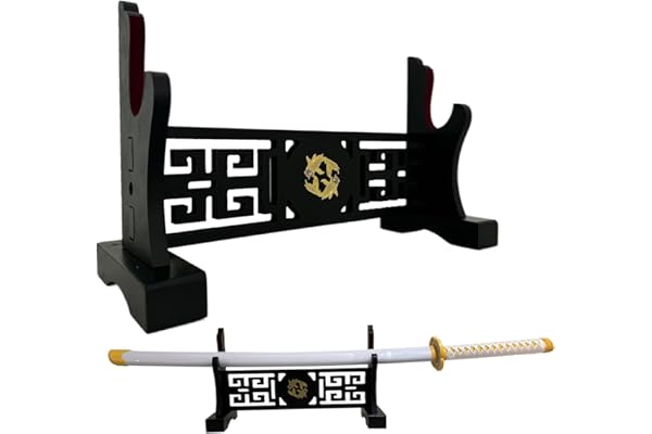 Dfdvye Katana Support Samurai Sword Présentoir Mural Wakizashi Velours Rembourré Zoro Épée Cosplay Demon Slayer Arme Présentoir 1 Niveau
