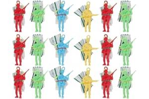 jojofuny 30 Stück Fallschirm Handwurf-Soldat-Fallschirm Mini-Fallschirmjäger Urlaubstaschenfüller Geschenke Sport Für Jungen Mädchen Partygeschenke