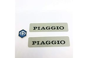 GENERICO Paire d'autocollants en métal + emblème avant pour cyclomoteur Ciao PX SC PXV SC SI BRAVO et autres modèles