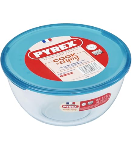 Luxear Grote mengkommen met deksels, set van 6 (0,2-6,5 liter), herbruikbare kunststof nestkommen met vork en lepel, stapelbaar voor koken, bakken, salade, fruit, magnetron, vriezer en vaatwasser