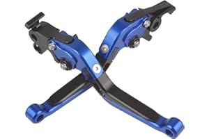 MZ-STORE R Nine T Motorbike CNC Aluminum Adjustable Brake Clutch Levers Foldable for R NINET R NINET Urban GS R Nine T Scrambler 2017-2020-Blue+Black+Blue+Black
