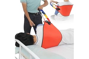 Leetye Mei Transfer Sling for Seniors,Widened Back Curve Design Transfer Belt for Movement,Transfer Boards for Bedridden Patient, Bed Assist Handle, Back Lift Belt for Patient Care(Orange)