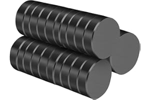 OCEUMAOA 30 Pièces Petit Aimant Rond Aimant Puissant Ferrite Aimants Mini Magnet 18x5mm pour Frigo Tableau Blanc Magnétique Photo école Bureau Oeuvre Noir