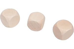 Gico 3 x puste kostki – drewniane kostki – kostki modlitewne – kostki do majsterkowania (40 mm) – 5972