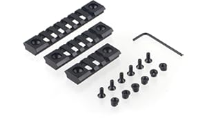 FOCUHUNTER Tactique pour système de Rail Portable Keymod Rail Airsoft en Aluminium 3 pièces 3/5/7 Slots Rail Base Scope Mount Rail Picatinny