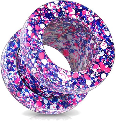 HBJ Unisex Tunnel Splinter Stainless Steel Purple Pink 10mm PSSCR72-10
