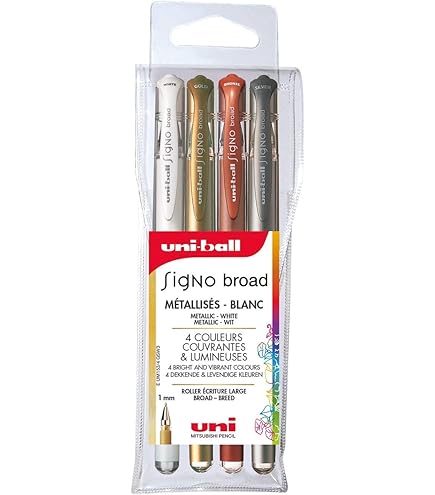 12x uni-ball Signo UM-120NM à Bille Stylo Métallique Violet Encre M Pointe 0.8mm