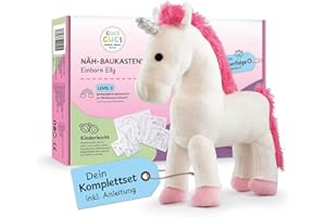 CUCICUCI EINFACH.NÄHEN.LERNEN. cuci cuci Näh-Baukastenset Motiv: Einhorn Elly | Erste Näherfolge garantiert für Kinder ab 5 Jahren, Komplettset mit allem, was Du zum Nähen brauchst | Fördert Kreativität & Geschicklichkeit