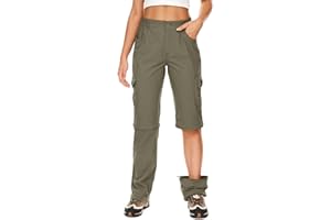 Faysfad Walking Trousers Women Cargo Pants Waterproof Summer Quick Dry Convertible Stretch Outdoor Casual UPF 50 Hiking Zip Off