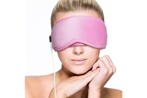 ARRIS Electric USB maschera per occhi riscaldata per il trattamento della blefarite, maschera per gli occhi asciutta per dormire, alleviare l'insonnia, malattia della ghiandola di Meibomio rosa