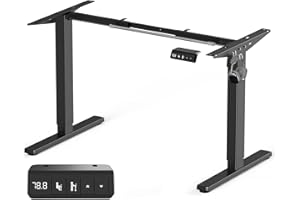 ‎VOSATRON VOSATRON Höhenverstellbarer Schreibtisch Elektrisch Tischgestell mit Starken Motoren, Höhenverstellbar Schreibtisch Gestell mit Antikollisionsfunktio und Memory-Steuerung, Schwarz