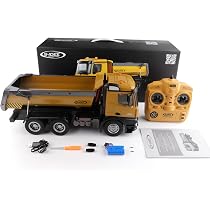 Camion RC Huina 1318 - Échelle 1:24 - 9 Canaux - Lumières Et Son - Télécommande 2.4 GHz - Gris