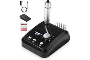 JUTYUM Torno para Uñas Profesional 45000 rpm, Drill para Uñas Profesional, Nail Drill, Lima Electrica Uñas, Torno Pedicura para Manicura, Pulido y Eliminación de gel de Uñas Acrílicas