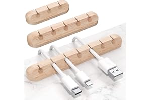 SOULWIT® Klipsy do uchwytu kabli, 3-pak kabel zarządzania kablami organizator klipsy samoprzylepny do kabla ładowania USB kabel zasilający mysz kabel przewód PC biuro dom