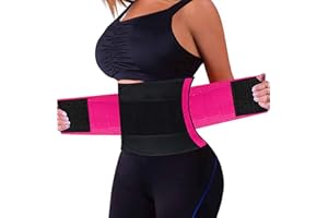 QEESMEI Waist Trainer Belt for Women & Man - Waist Cincher Trimmer Weight Loss Ab Belt - Slimming Body Shaper Belt