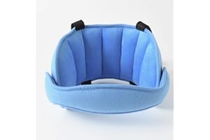 Xiciki Support de Tête de Voiture-Ceinture D'aide à la Tête pour Siège D'auto, Appuie-tête Réglable pour Siège de Sécurité Enfant, Appui Tete Siege Auto Doux et Confortable - Bleu