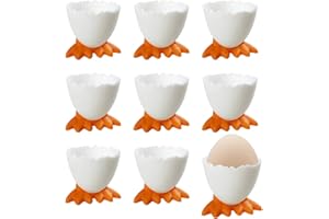 saijer Coquetier,9 Pièces Coquetiers Amusants Coquetier Oeuf Tasse à œufs Coquetier Original Coquetier Déjeuner Porte Coquetiers en Coloré Coquetier Plastique pour Déjeuner Brunch Oeuf à la Coque