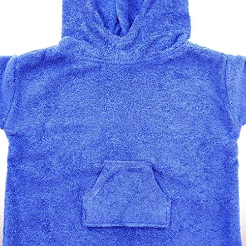 Children’S Baumwolle, Frottee, mit Kapuze, Poncho, Alter 6 bis 7, 100% Baumwolle, Königsblau - 4