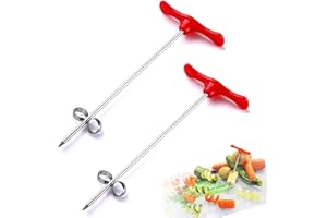 KOMUNJ 2 Stück Gemüse Spiralschneider, Handbuch Kartoffel Karotte Gurke Carving Roller für Gesunde Snacks Chips Partys Dekor