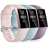 Dirrelo 3 Pack Cinturini Compatibile con Fitbit Charge 3/Fitbit Charge 4/Charge 3 SE Cinturino per Donna Uomo, Cinturino Spor