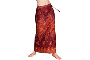 PANASIAM Falda de verano ligera de viscosa natural para mujer (S a L)