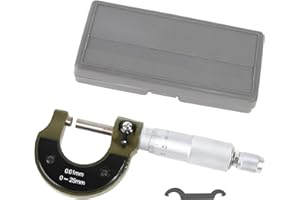 JETOHIX Outside Micrometer 0-25mm Digital Outside Micrometer 0-25mm Measuring Range 0.01mm Micrometer Metric 0-25mm Graduations High Precision Machinist Tool