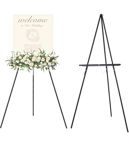 MEEDEN Houten ezel Stand voor Display: Zwart Hout Statief voor Bruiloft Teken - Poster Board Houder voor Welkom Foto