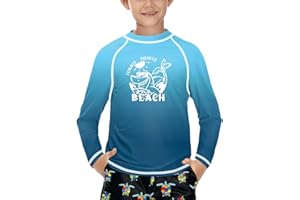 BesserBay Kinder UV Shirt Lange Ärmel Rashguard Schnelltrocknend UV Badeshirt für Jungen 110-160