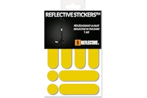 B REFLECTIVE 3M® E-Ride Standard™, Kit di Adesivi Riflettenti Approvati per 2 Scooter, Giroruote e Altri dispositivi Personali per la Mobilità motorizzata, 3M Technology™, Giallo
