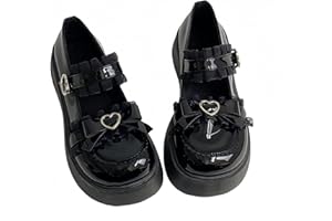 FQLGJMY Femmes mignon Bowknot Mary Jane chaussures plates doux Lolita style avec plateforme talons cheville sangle fermée orteil bonbons couleur strappy bow dentelle soirée robe chaussures pour les filles