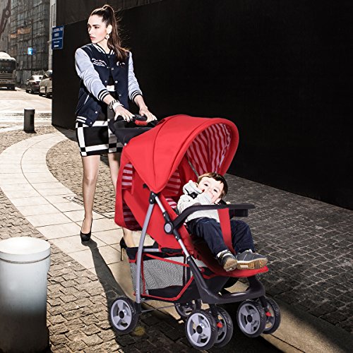 Safeplus Kinderwagen Buggy Sportwagen Reisebuggy Spazierwagen Kinderbuggy Babywagen klappbar Farbwahl - 2