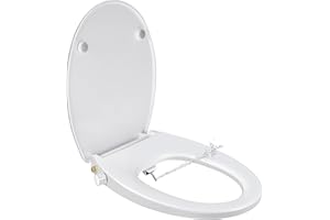 SAMODRA Bidet Tapa WC Forma D Universal Tapa Inodoro Universal Bidet para WC Asientos para inodoro Asientos para WC Bidet Toilet Seat Tapa de Inodoro Asiento de Inodoro (Forma O)