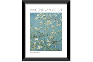LABORATORIO 102 Quadro Vincent Van Gogh Ramo di mandorlo in fiorito (30x40 cm) Arte Contemporanea - Stampa Fotografica da Parete con Cornice inclusa - Poster Moderno Pronto da Appendere