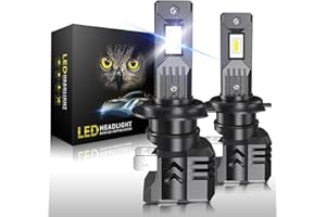 BraveWAY Ampoule H7 LED 60W 14000LM 6000K Lampes Phares Projecteur pour Voiture et Moto 300% de Luminosité Anti Erreur Blanc Xénon étanche Kit De Conversion Ampoule,Lot de 2