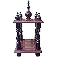 Wooden Pooja Mandapam,Wooden Pooja Mandir,Home Temple Wooden,Puja Stand Home, Ghar, Office, Shop - 6 X 6 inch