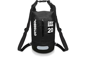 Blackace arteesol Borsa impermeabile - Dry Bag 5L/10L/20L/30L Sacco impermeabile Sacco asciutta Borsa asciutta portatile con Tracolla Regolabile Adatto per Kayak Canottaggio Canoa/Pesca/Rafting