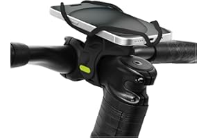 BONE Bike Tie 5 Pro Bike Phone Mount Bicycle Phone Holder for Stem Mounting 4.7"-7.2" iPhone 15/Pro/Pro Max, Ultra Light Phone Mount for Bike Motorcycle, Designed for Road Bicycle - Schwarz